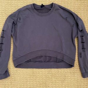 Dark Grey Cropped Sweatshirt